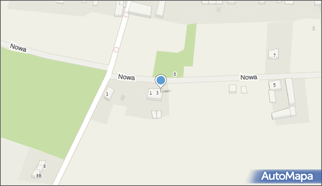 Krzywin, Nowa, 4, mapa Krzywin