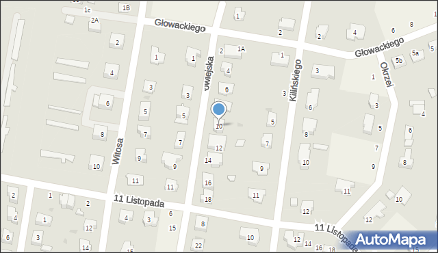 Kunice, Nowowiejska, 10, mapa Kunice