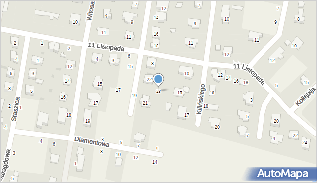 Kunice, Nowowiejska, 23, mapa Kunice