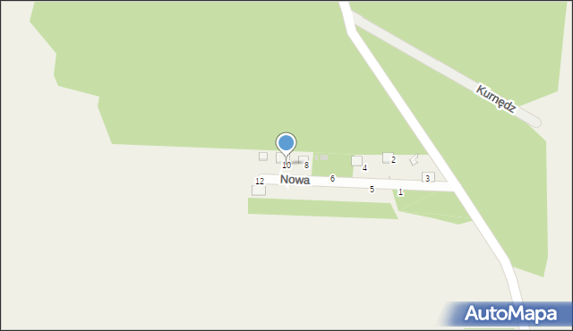 Kurnędz, Nowa, 10, mapa Kurnędz