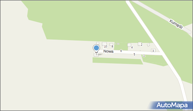 Kurnędz, Nowa, 9, mapa Kurnędz