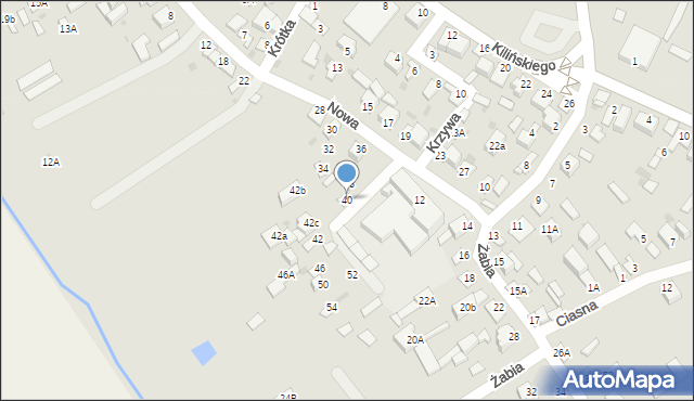Kurów, Nowa, 40, mapa Kurów