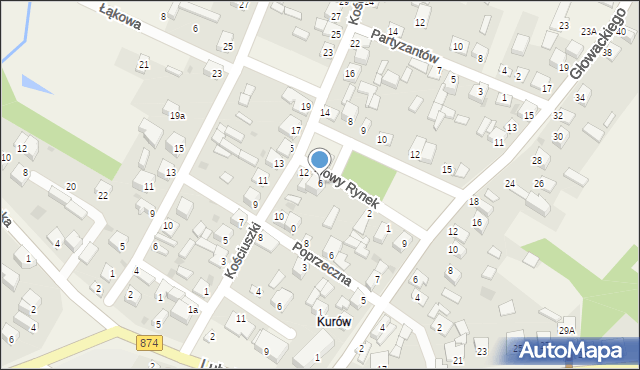 Kurów, Nowy Rynek, 6, mapa Kurów