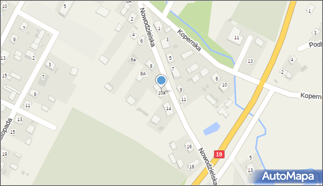 Kuźnica, Nowodzielska, 10a, mapa Kuźnica