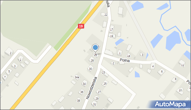 Kuźnica, Nowodzielska, 26, mapa Kuźnica