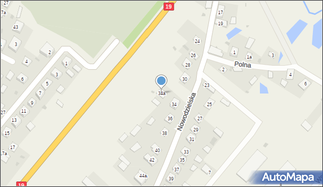 Kuźnica, Nowodzielska, 34a, mapa Kuźnica