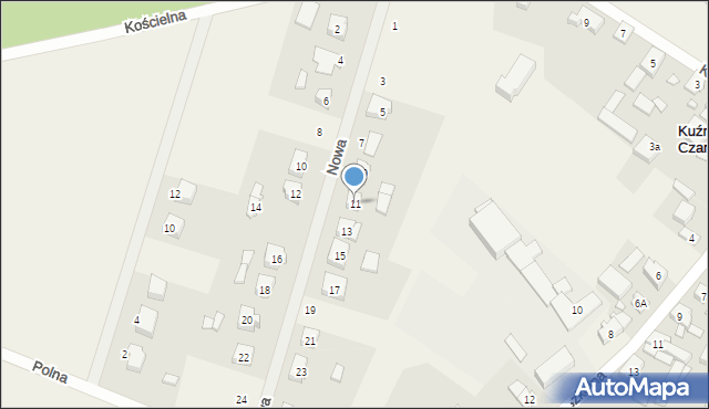 Kuźnica Czarnkowska, Nowa, 11, mapa Kuźnica Czarnkowska