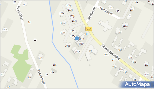 Łajski, Nowodworska, 101G, mapa Łajski