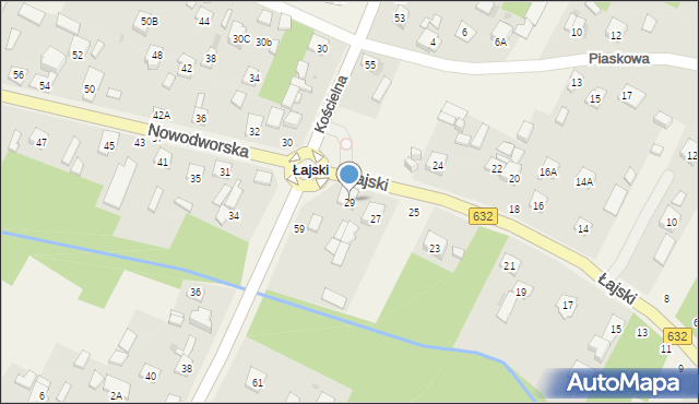 Łajski, Nowodworska, 29, mapa Łajski