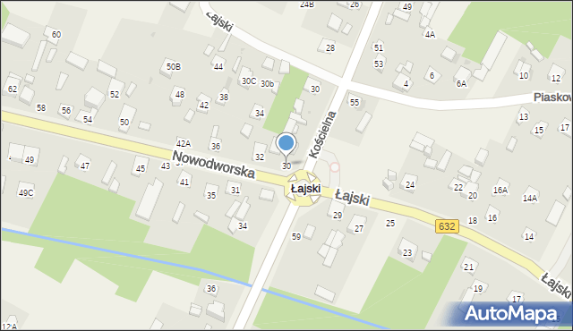 Łajski, Nowodworska, 30, mapa Łajski