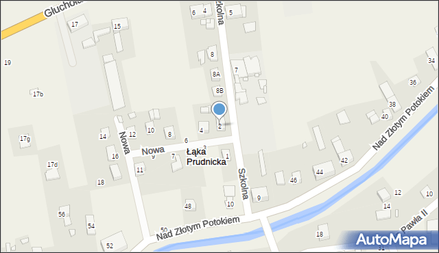 Łąka Prudnicka, Nowa, 2, mapa Łąka Prudnicka