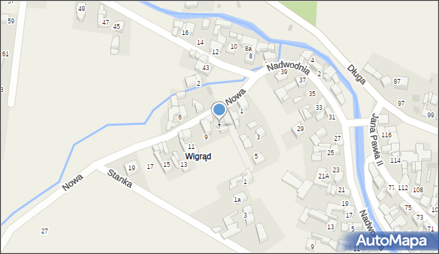 Łapsze Niżne, Nowa, 7, mapa Łapsze Niżne