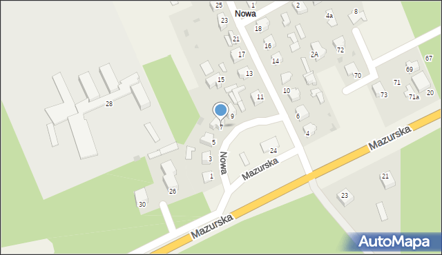 Laskowiec, Nowa, 7, mapa Laskowiec