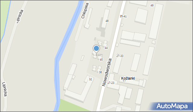 Legnica, Nowodworska, 42a, mapa Legnicy
