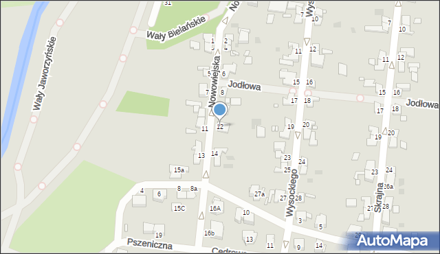 Legnica, Nowowiejska, 12, mapa Legnicy