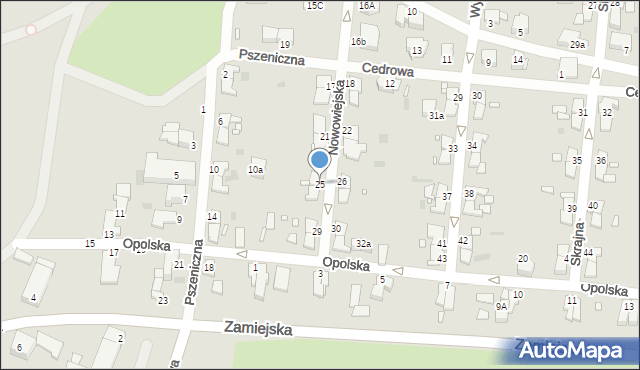 Legnica, Nowowiejska, 25, mapa Legnicy