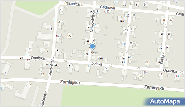 Legnica, Nowowiejska, 30, mapa Legnicy