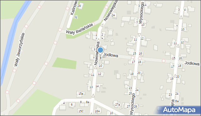 Legnica, Nowowiejska, 8, mapa Legnicy