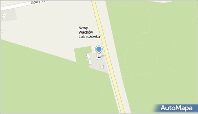 Leśna, Nowy Wachów, 1a, mapa Leśna