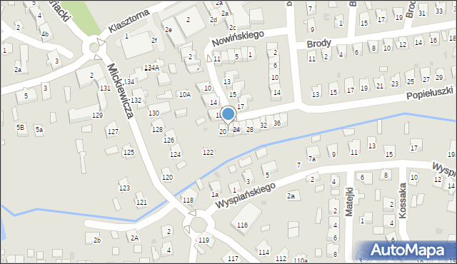 Leżajsk, Nowińskiego Bronisława, burm., 22, mapa Leżajsk