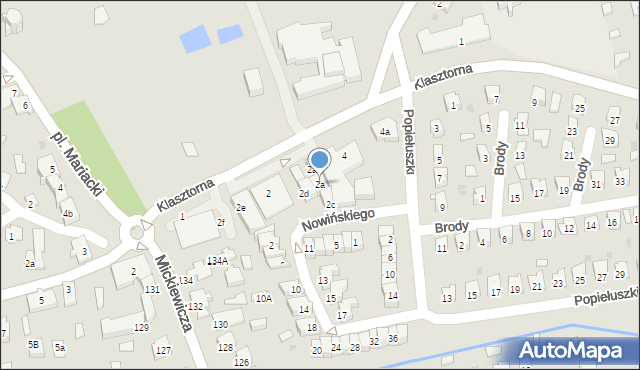Leżajsk, Nowińskiego Bronisława, burm., 2a, mapa Leżajsk