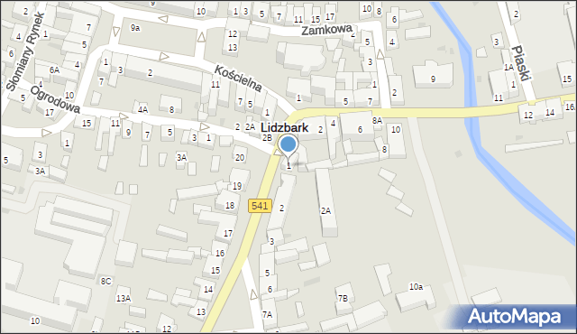 Lidzbark, Nowy Rynek, 1, mapa Lidzbark