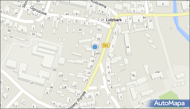 Lidzbark, Nowy Rynek, 17, mapa Lidzbark
