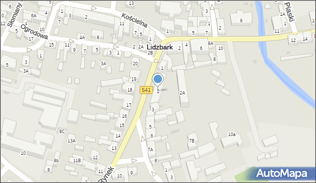 Lidzbark, Nowy Rynek, 2, mapa Lidzbark