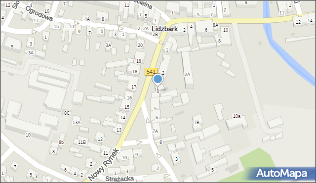 Lidzbark, Nowy Rynek, 3, mapa Lidzbark