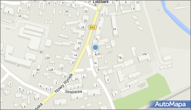 Lidzbark, Nowy Rynek, 6, mapa Lidzbark