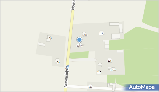 Liw, Nowomiejska, 123A, mapa Liw