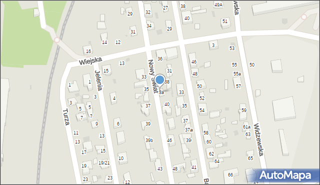 Łódź, Nowy Świat, 38a, mapa Łodzi