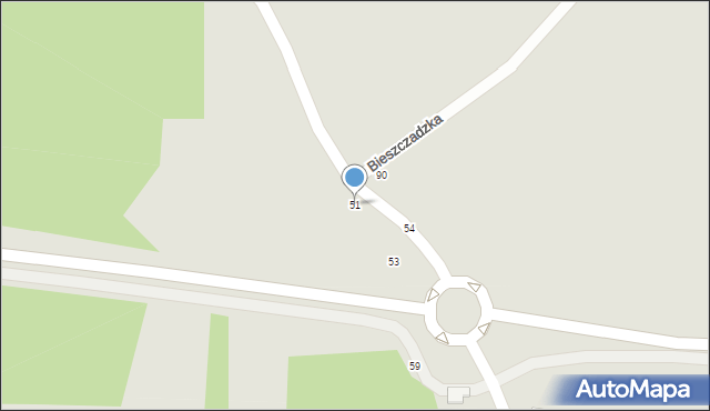 Łódź, Nowe Górki, 51, mapa Łodzi