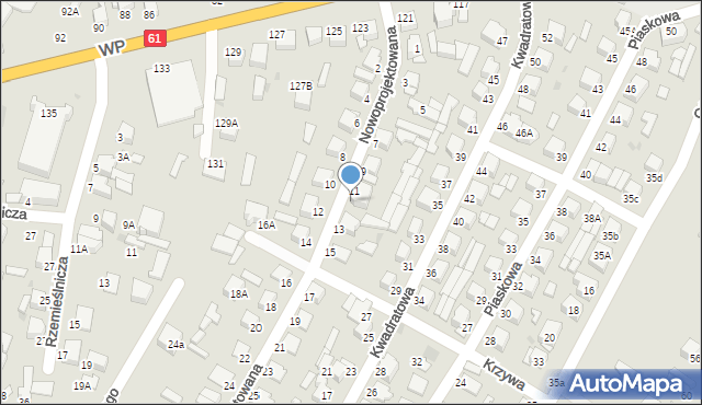 Łomża, Nowoprojektowana, 11A, mapa Łomży