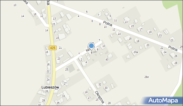 Lubieszów, Nowa, 6, mapa Lubieszów