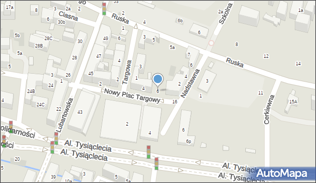 Lublin, Nowy Plac Targowy, 6, mapa Lublina