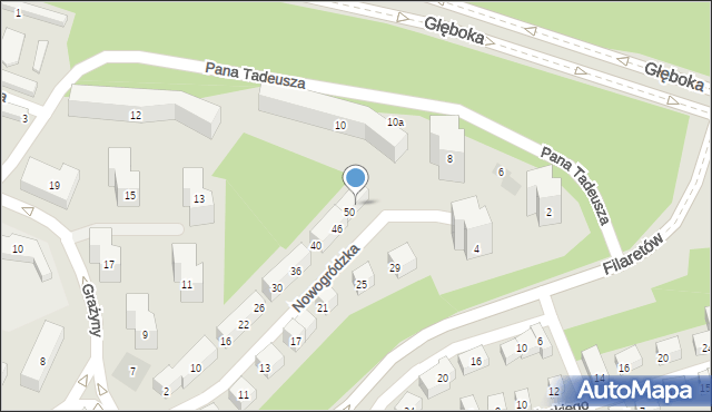 Lublin, Nowogródzka, 52, mapa Lublina