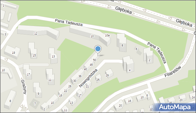 Lublin, Nowogródzka, 54, mapa Lublina