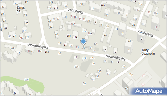 Lublin, Nowomiejska, 11, mapa Lublina