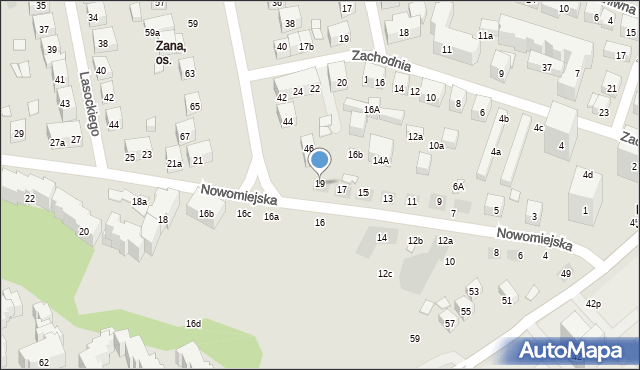Lublin, Nowomiejska, 19, mapa Lublina