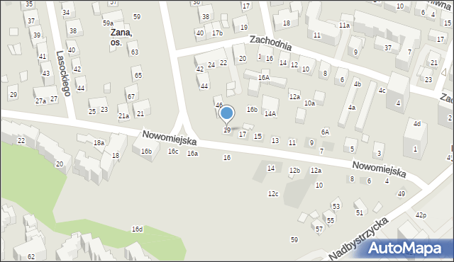 Lublin, Nowomiejska, 19, mapa Lublina