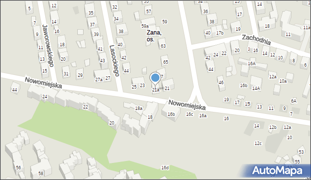 Lublin, Nowomiejska, 21a, mapa Lublina