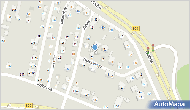 Lublin, Nowickiego Stanisława, płk., 7a, mapa Lublina