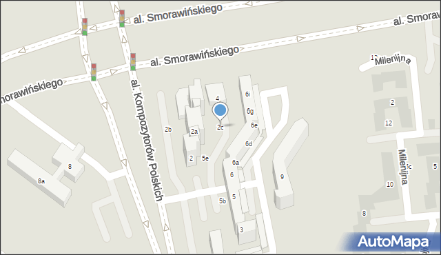 Lublin, Nowowiejskiego Feliksa, 2c, mapa Lublina