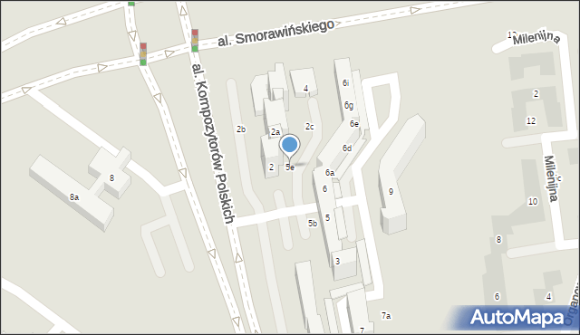 Lublin, Nowowiejskiego Feliksa, 5e, mapa Lublina