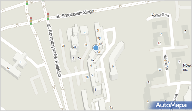Lublin, Nowowiejskiego Feliksa, 6c, mapa Lublina