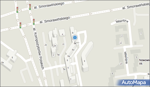 Lublin, Nowowiejskiego Feliksa, 6e, mapa Lublina
