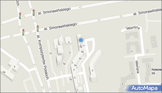 Lublin, Nowowiejskiego Feliksa, 6g, mapa Lublina