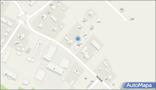 Lusowo, Nowa, 11g, mapa Lusowo