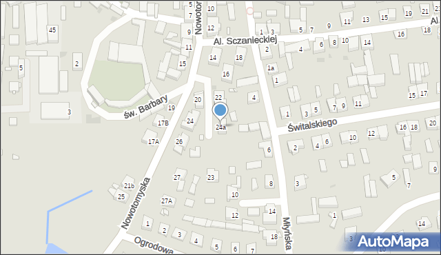 Lwówek, Nowotomyska, 24a, mapa Lwówek